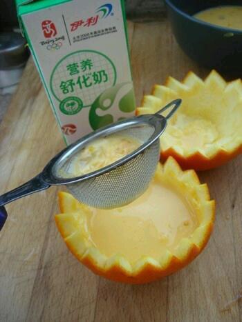 香橙牛奶布丁的做法步骤7