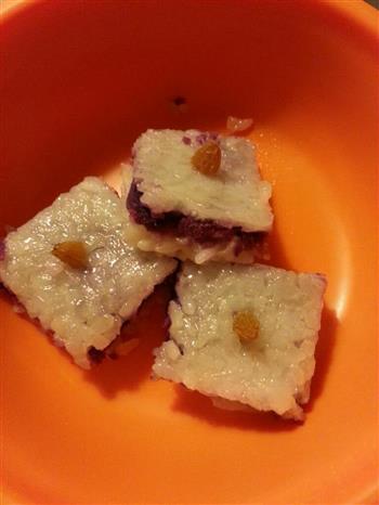 紫薯蓝莓糯米糕的做法步骤3