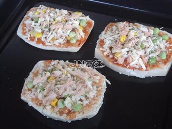 中式金枪鱼迷你披萨的做法步骤15
