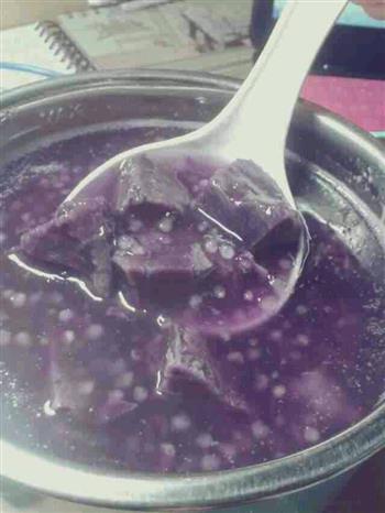迷情紫薯西米露糖水的做法步骤3