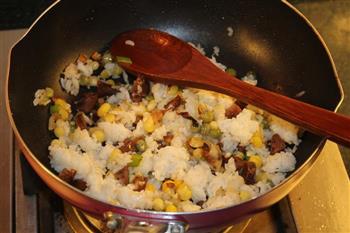 南瓜盅烤米饭的做法步骤5