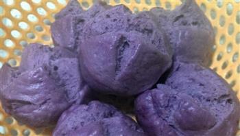 紫薯玫瑰花VS紫薯开花馒头的做法图解10