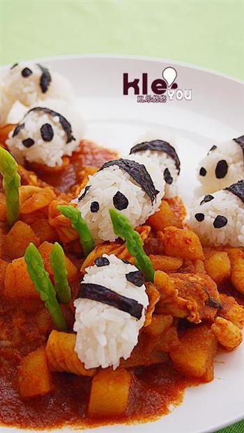 萌猫咖喱海鲜饭的做法图解20