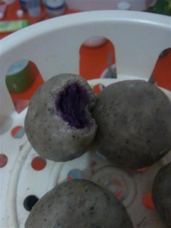 豆渣紫薯馒头的做法步骤8