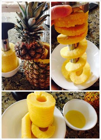 黑糯米菠萝饭的做法图解2