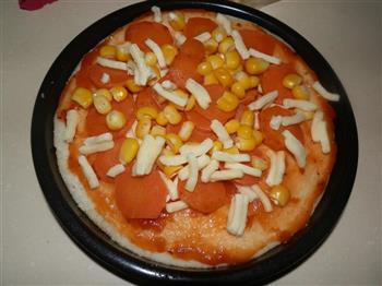 胡萝卜火腿披萨的做法步骤5