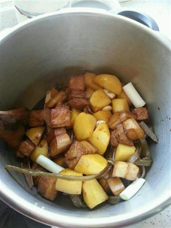 红烧肉土豆炖粉条的做法步骤5