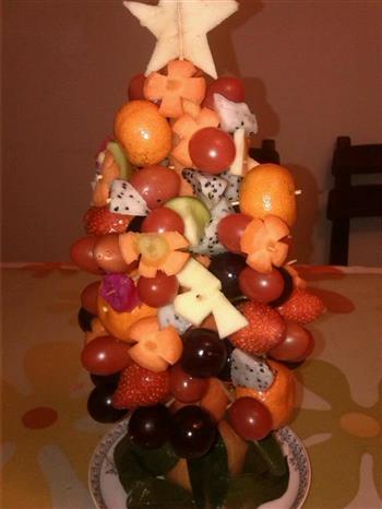水果圣诞树的做法步骤2