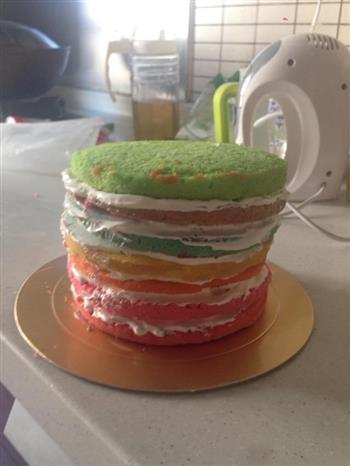 彩虹蛋糕6寸的做法图解4