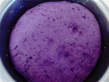 紫薯玫瑰馒头的做法图解4
