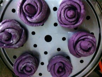 紫薯玫瑰馒头的做法步骤8