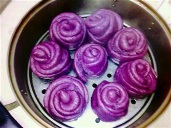 紫薯玫瑰馒头的做法步骤9
