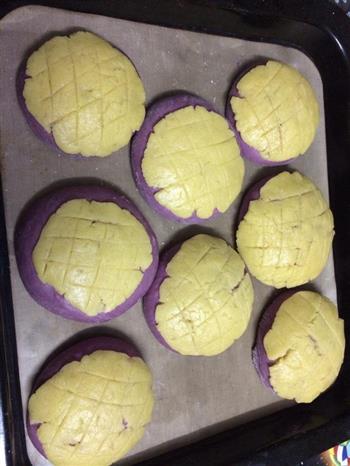 紫薯燕麦菠萝包的做法图解5
