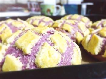 紫薯燕麦菠萝包的做法图解6
