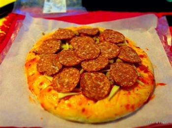 意大利蘑菇披萨的做法图解3