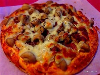 意大利蘑菇披萨的做法图解6