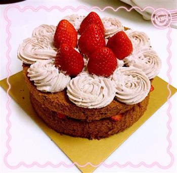 简单草莓蛋糕的做法步骤8