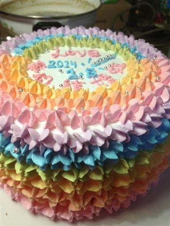全新0失败 彩虹蛋糕 8寸6寸通用的做法步骤12