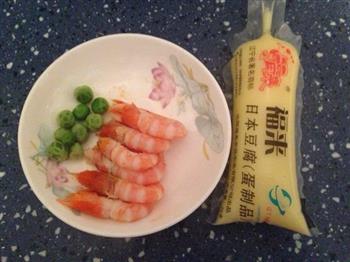 日本豆腐蒸虾仁的做法图解1