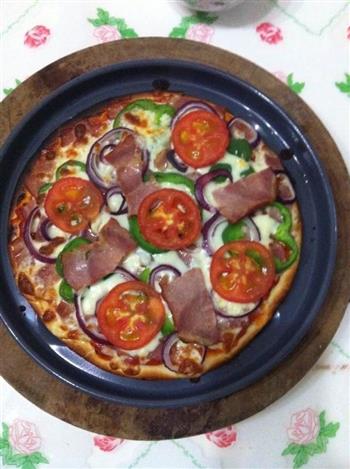 培根蔬菜披萨的做法步骤3