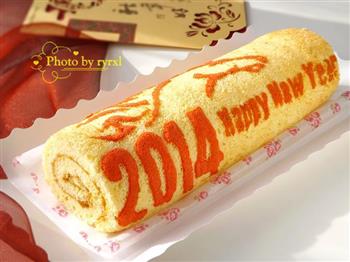 神马贺新年-彩绘蛋糕卷的做法步骤1