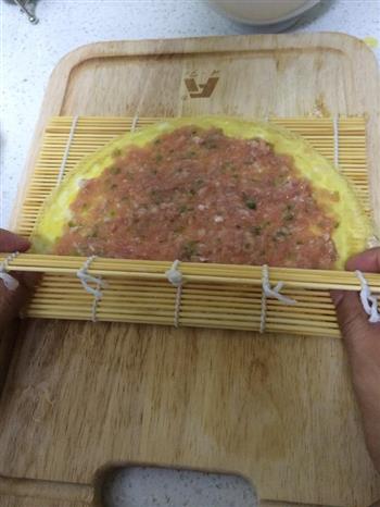 紫菜鸡蛋肉卷卷的做法步骤4