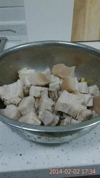 红烧肉焖干豆角的做法步骤3