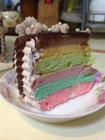 最简单步骤的彩虹蛋糕的做法步骤9