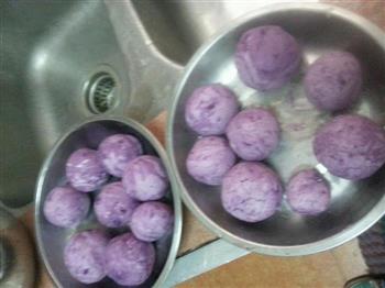 芝心紫薯球的做法步骤4
