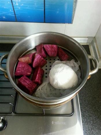 紫薯糯米卷的做法步骤4