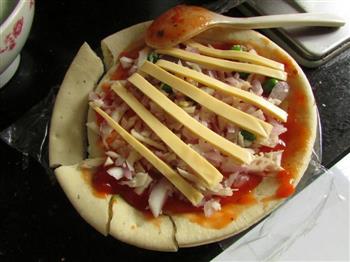 电饼铛-时蔬虾仁比萨的做法图解9