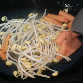青菜炒豆芽的做法步骤2