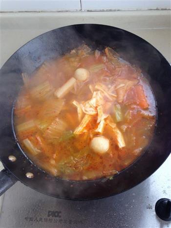 韩式泡菜火锅面的做法步骤4