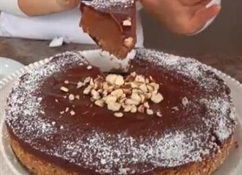 Nutella巧克力酱芝士蛋糕的做法图解10