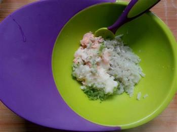 奶白酱＆奶白酱芦笋三文鱼拌面-宝宝辅食的做法步骤5