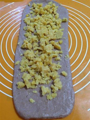 紫薯豌豆黄面包的做法步骤5
