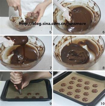 巧克力马卡龙的做法步骤4