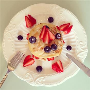 pancakes美式煎饼-yummy水果煎饼的做法图解5