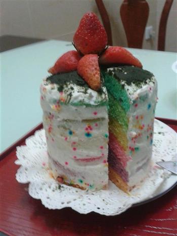 炒鸡萌的彩虹蛋糕的做法步骤10