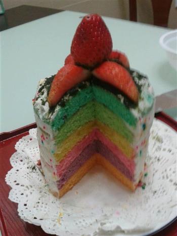炒鸡萌的彩虹蛋糕的做法步骤11