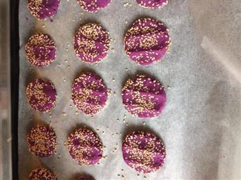 紫薯芝麻饼干的做法步骤3