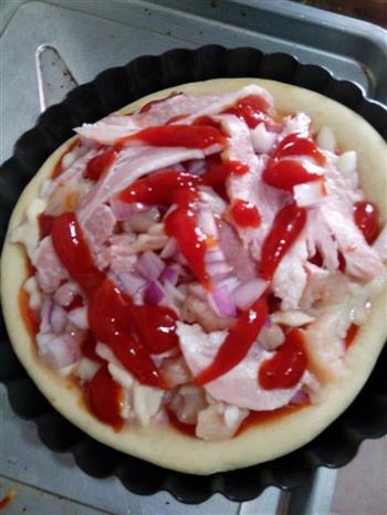 培根鸡肉披萨的做法步骤11