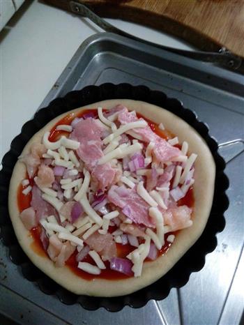 培根鸡肉披萨的做法步骤9