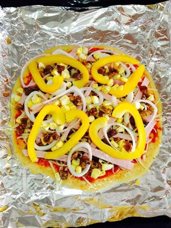 姬松茸薄皮披萨的做法步骤26