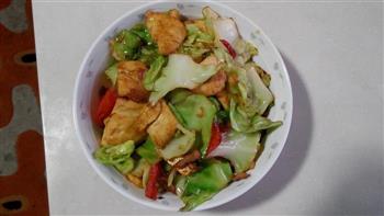 干锅包菜素鸡的做法步骤4