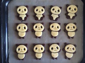 超萌的熊猫饼干的做法图解11