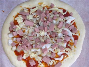 火腿香菇鸡肉披萨的做法步骤16