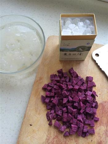 紫薯冰糖银耳汤的做法图解1