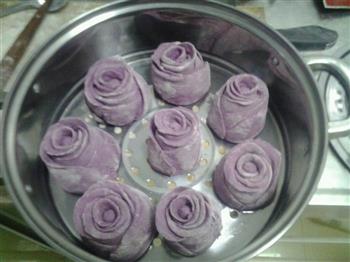 紫薯玫瑰馒头的做法步骤5
