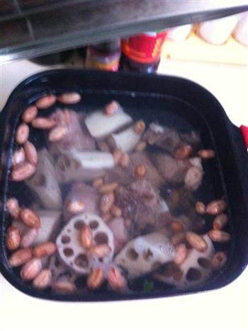 花生莲藕排骨汤的做法步骤2